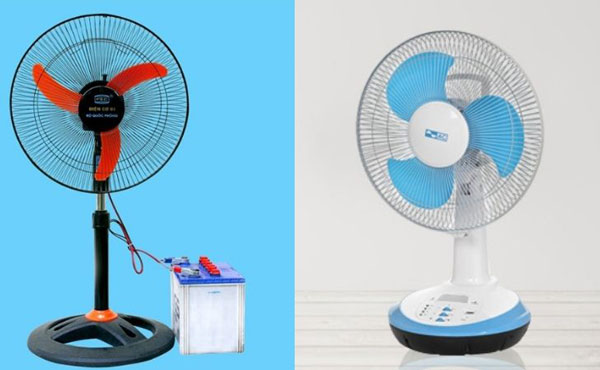 chọn quạt tích điện hay quạt ắc quy