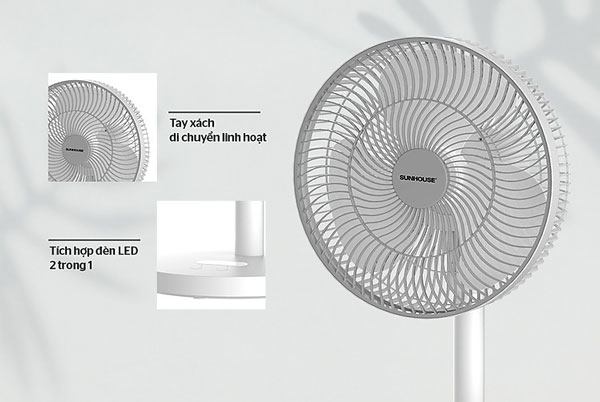 Top 4 quạt tích điện Sunhouse phổ biến nhất hiện nay